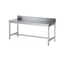Table soudée, Adossée, inox AISI 304, 800X800X850