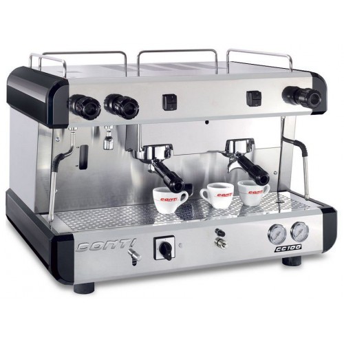 Machine à café professionnelle traditionnelle, électrique, CONTI CC100SA 2 groupes