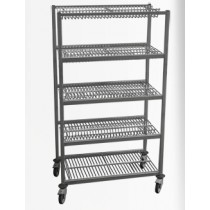 Chariot d'égoutage plateaux en inox soudé 64 Bacs ou 124 plateaux GN1/1