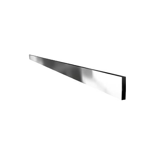 Rail à viande barre lisse inox poli miroir 3 faces longueur: 1000 mm section: 50 x 10 mm