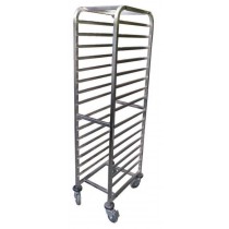 Echelle cuisine à glissières soudées avec freins chape inox profondeur 565 mm