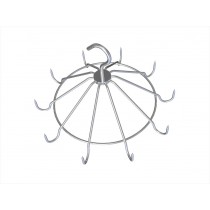 COURONNE INOX 304 AVEC 10 CROCHETS INOX, hauteur : 252 mm, diamètre : 400 mm