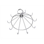 Balancelle à longe et couronne inox 304 Nombre Crochet: 10 Dimensions: Ø 430 x H 320 mm