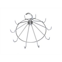 Balancelle à longe et couronne inox 304 Nombre Crochet: 10 Dimensions: Ø 430 x H 320 mm