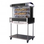 Rotissoire à Balancèlle, GALAXY 6 sur chassis inox à Roulette, L 1070 x P 740 x H 1830 mm