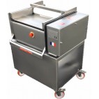 Éplucheuse decouenneuse, viande, système à rouleau nettoyeur