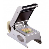 Conditionnement et emballage, operculeuse à barquette, viande, inox aisi 304, L 550 x P 230 x H 210 mm