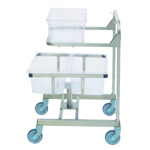 Chariot Ergo Mobile livré sans bac. Prévu pour recevoir 3 bacs " Gastronome 1x1 " Chariot Ergo Mobile livré sans bac. Prévu pour recevoir 3 bacs " Gastronome 1x1 "