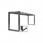 Etagère sur colonnette, 1 niveau, inox  AISI 304 L 1000 x P 400 x H 400 mm