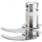Couteau inox cranté 2 lames pour cutters de table R 8