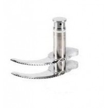 Couteau inox denté 2 lames pour cutters de table R 8