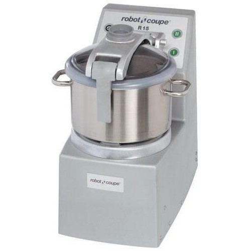 Cutter vertical modèle R 15 SV triphasé 400 V 2 vitesses inox 15 litres Cutter vertical modèle R 15 SV triphasé 400 V 2 vitesses inox 15 litres