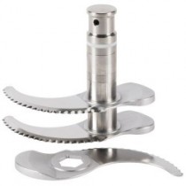 Couteau inox denté 3 lames pour cutter vertical modèle R 23