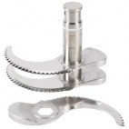 Couteau inox cranté 3 lames pour cutter vertical modèle R 45