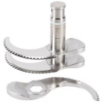 Couteau inox cranté 3 lames pour cutter vertical modèle R 60