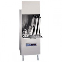 Lave batterie, capot ouvert : 2080, inox AISI 304, LB 680, L 675 x P 842 x H 1850 mm