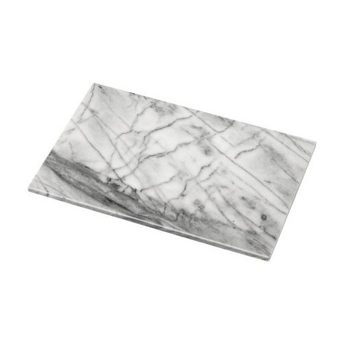 Plaque de découpe cuisine sur tasseaux ou sur pieds caoutchouc, marbré blanc, profondeur 350 mm