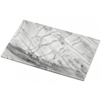 Plaque de découpe cuisine sur tasseaux ou sur pieds caoutchouc, marbré blanc, profondeur 350 mm