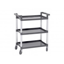 Chariot de service supports en aluminium plateaux en polyéthylène