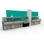 Vitrine d'agencement, meuble réfrigere, L 1450 x P 900 x H 1290 mm