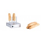 Chauffe pain 4 plots en acier inoxydable 110 W