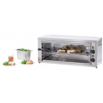Salamandre cuisine, position amovible GM, acier inoxydable, L 875 x P 370 x H 365 mm