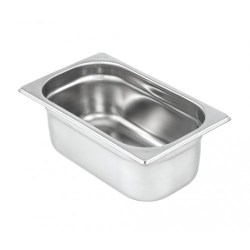 Bac gastronorme GN1/4 en inox AISI 304, 2.1 litres Bac gastronorme GN1/4 en inox AISI 304, 2.1 litres
