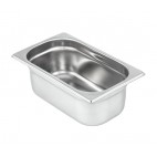 Bac gastronorme 1/3 AISI 304, 9 litres, L 325 x P 176 x H 200 mm