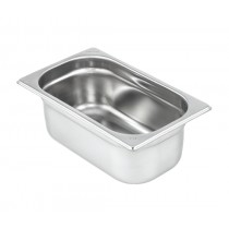 Bac gastronorme GN1/4 en inox AISI 304, 2.1 litres