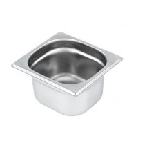 Bac gastronorme 1/6 AISI 304, 2,1 litres, L 265 x P 162 x H 100 mm