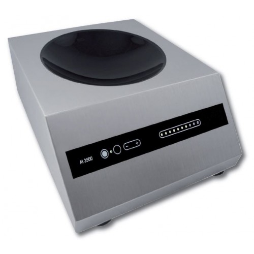 Wok induction monophasé posable avec bandeau à touches sensitives 3500 W Wok induction monophasé posable avec bandeau à touches sensitives 3500 W