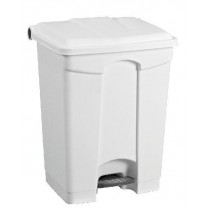 Poubelle cuisine en plastique 90 L , couvercle blanc , L 500 x P 410 x H 820 mm