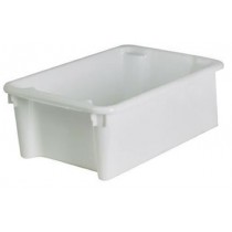 Bac alimentaire pour viande, blanche, polypropylène, L 600 x P 400 x H 220 mm