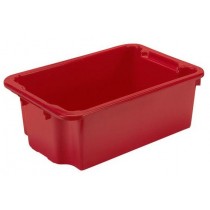 Bac alimentaire pour viande, rouge, polypropylène , L 600 x P 400 x H 220 mm