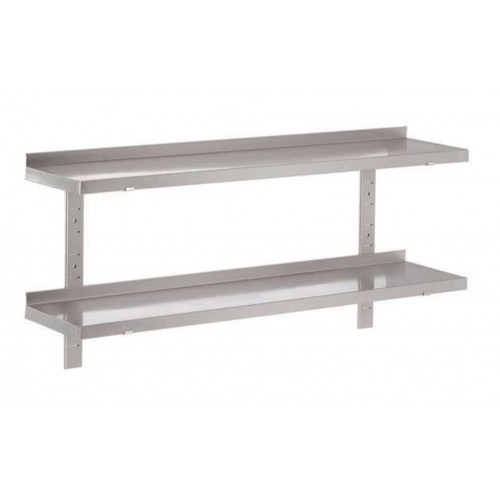 Étagère professionnelle inox cuisine sur crémaillère pleine P 300 mm Étagère professionnelle inox cuisine sur crémaillère pleine P 300 mm