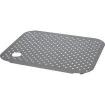 Grille inox perforée avec trou à gauche, 500 x 400 mm