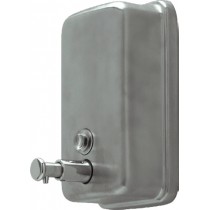 Distributeur de savon douche muraux, inox brossé, manuel, L 123 x P 110 x H 204 mm