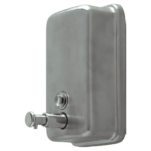 Distributeur de savon ou gel hydroalcoolique professionnel inox brossé manuel Distributeur de savon ou gel hydroalcoolique professionnel inox brossé manuel