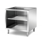 Meuble boulanger - patissier, inox AISI 304, ouvert et 1 étagère, longueur 840 mm