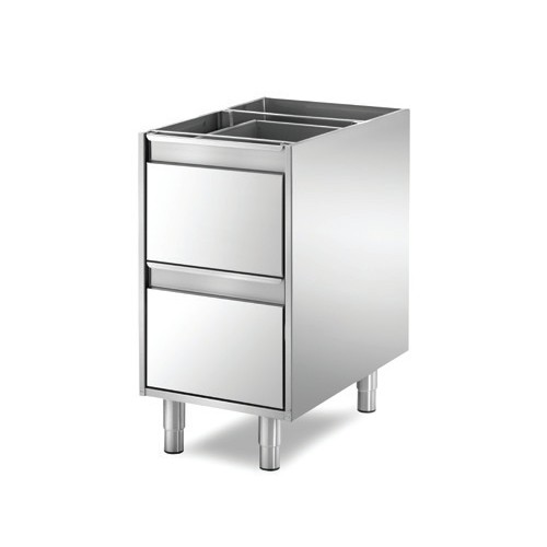 Meuble boulanger - patissier bloc 2 tiroirs longueur 435 mm Meuble boulanger - patissier bloc 2 tiroirs longueur 435 mm
