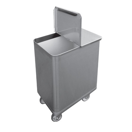 Bac roulant sel/farine 130 L inox AISI 304 profondeur 383 mm Bac roulant sel/farine 130 L inox AISI 304 profondeur 383 mm