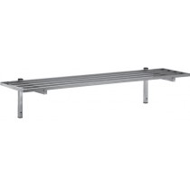 Étagère professionnelle inox cuisine murale tubulaire P 300 mm