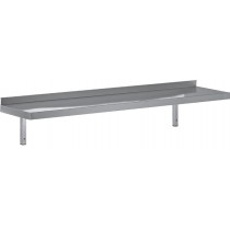 Étagère professionnelle inox cuisine murale pleine P 400 mm inox AISI 304