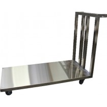 Chariot plateforme - plateau plein ,  inox AISI 304, profondeur 700 mm