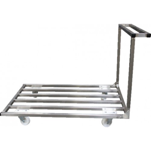 Chariot plateforme - plateau barreaudé inox AISI 304 P 800 mm Chariot plateforme - plateau barreaudé inox AISI 304 P 800 mm