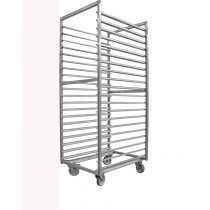 Chariot de stockage, soudé, inox, non freinées chape zinguée 600 x 800 mm