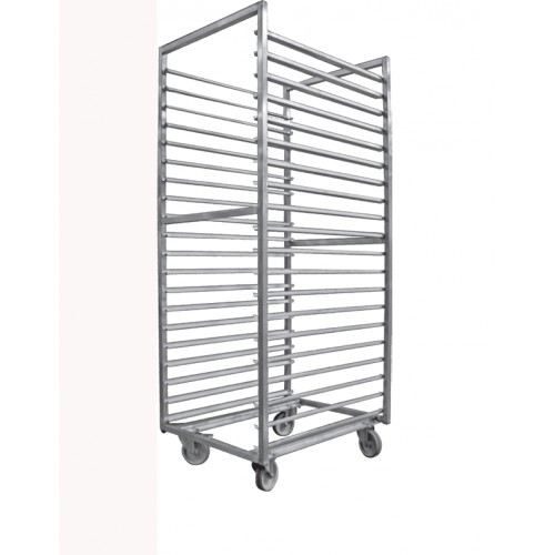 Chariot de stockage soudé en inox 20 niveaux Chariot de stockage soudé en inox 20 niveaux