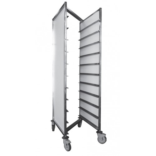 Chariot de débarassage encastrable inox types joues résine Chariot de débarassage encastrable inox types joues résine