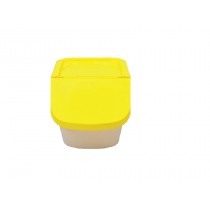 couvercle jaune pour trio conteneurs universels empliables, L 740 x P 430 x H 24 mm