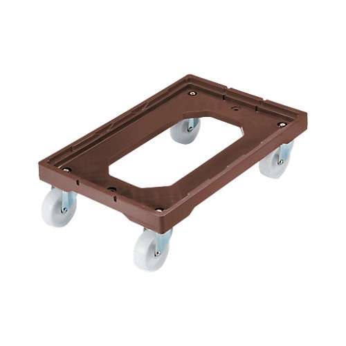 Chariot de transport marron pour trio contenneurs Chariot de transport marron pour trio contenneurs